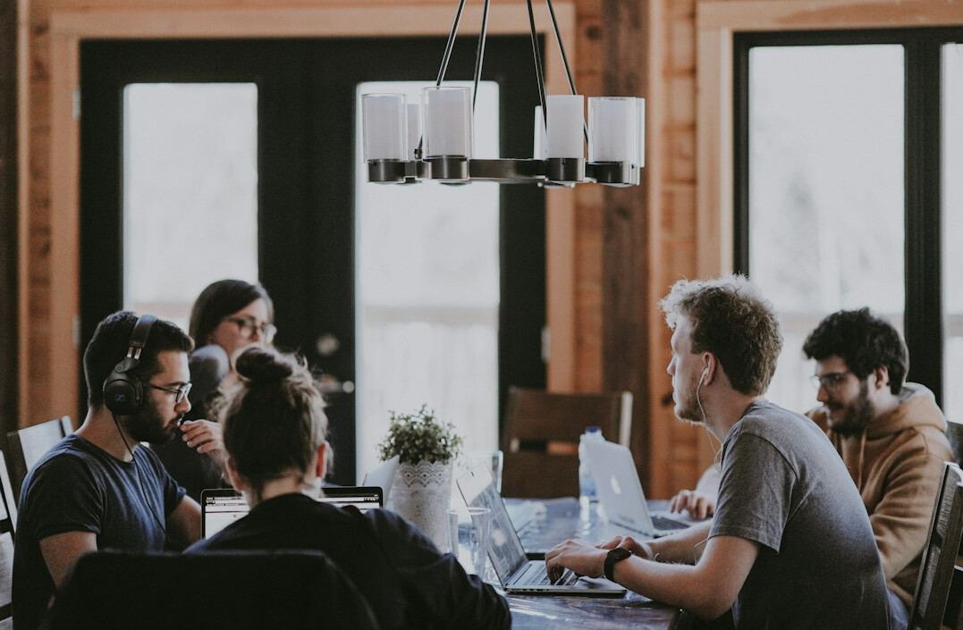 person listening in meeting