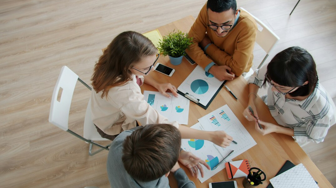 diverse team discussing ideas